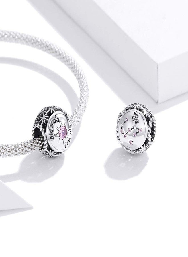 LAMOONY Scorpio Constellation Charm 925 Sterling Silver Birthstone Anniversary Love Lucky Family Christmas DIY for Pandora Charm Bracelet (Scorpio (10.24-11.22)) - Image 3